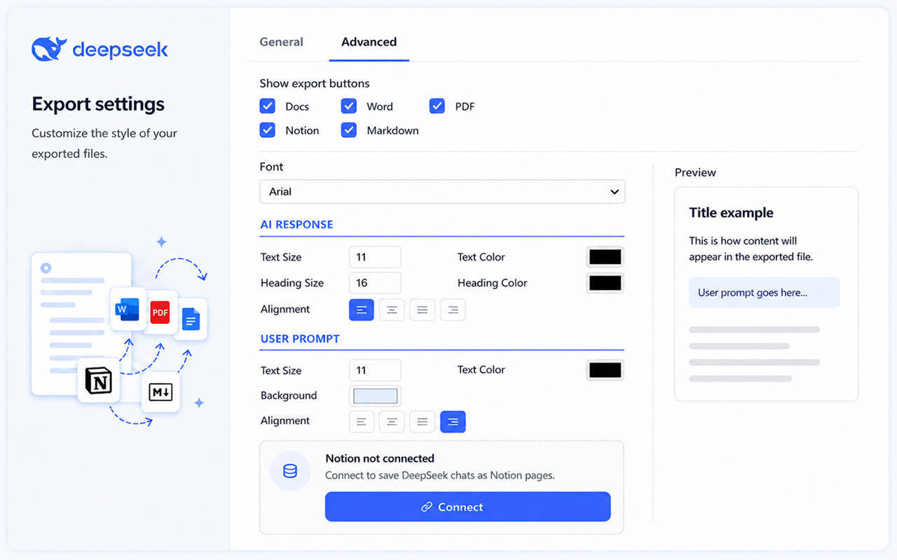Export Settings