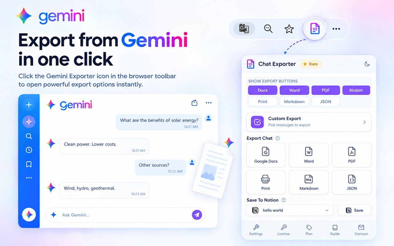 Gemini Exporter Guide