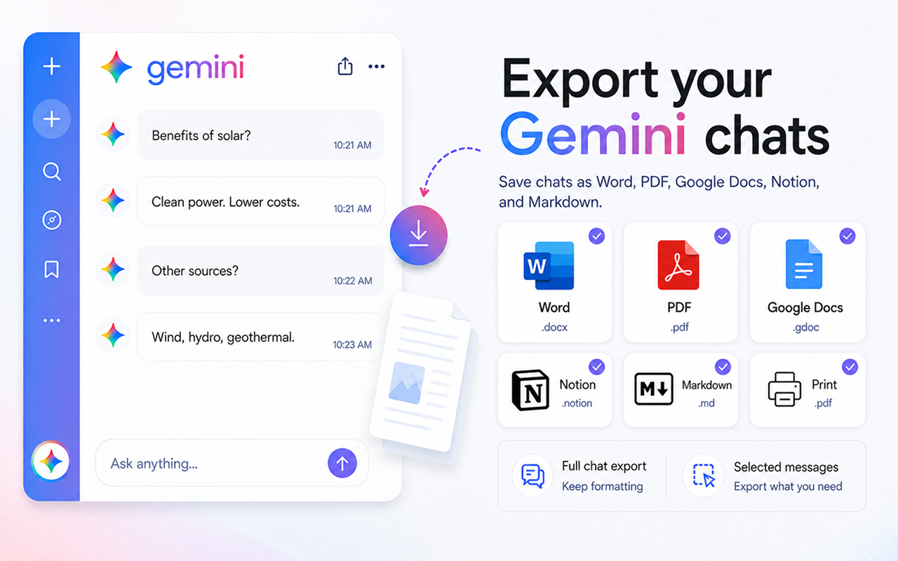 Gemini Exporter Guide